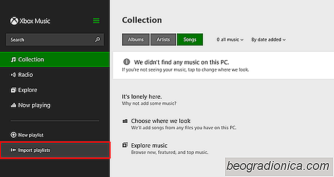 Importar listas de reproducción de iTunes a la aplicación Modern UI Music En Windows 8