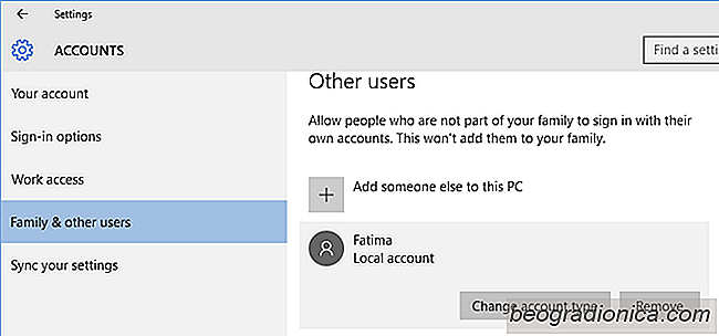 Modifier un compte d'utilisateur standard sur un compte d'administrateur Sous Windows 10