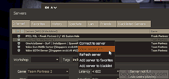 Conecte diretamente a um servidor de jogos Steam com um atalho na área de trabalho