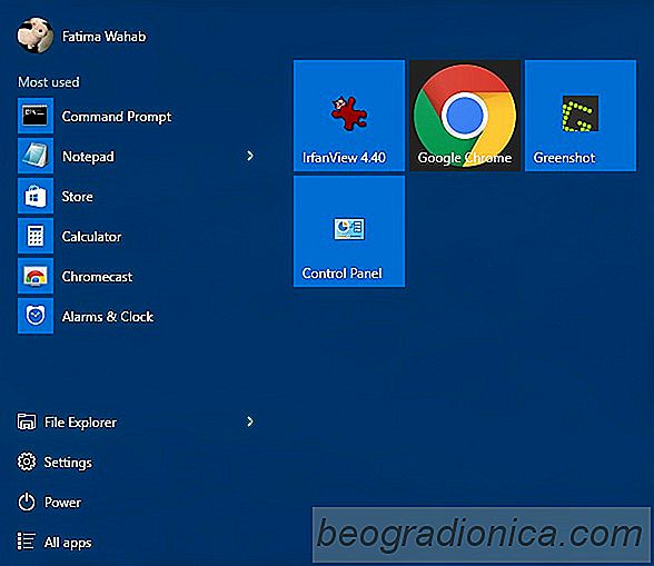 Obtenir de grandes icônes sur les vignettes d'application dans le menu Démarrer Sous Windows 10