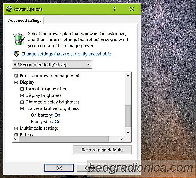 Jak włączyć / wyłączyć adaptacyjną jasność w systemie Windows 10