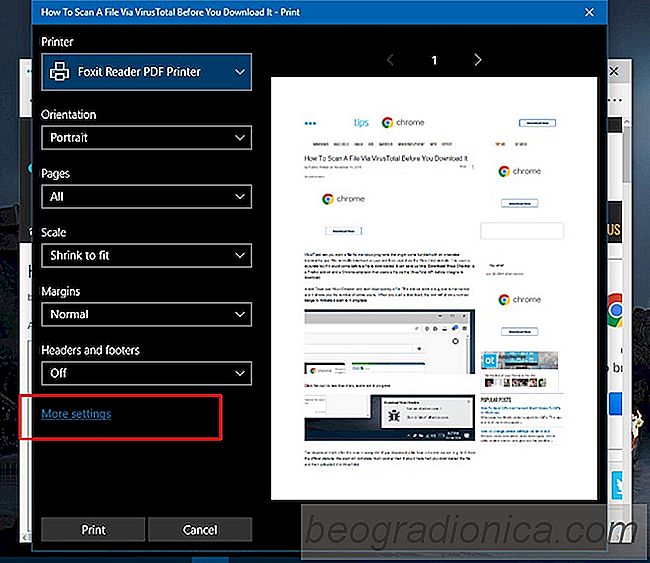 Comment imprimer en noir et blanc dans Microsoft Edge Sous Windows 10