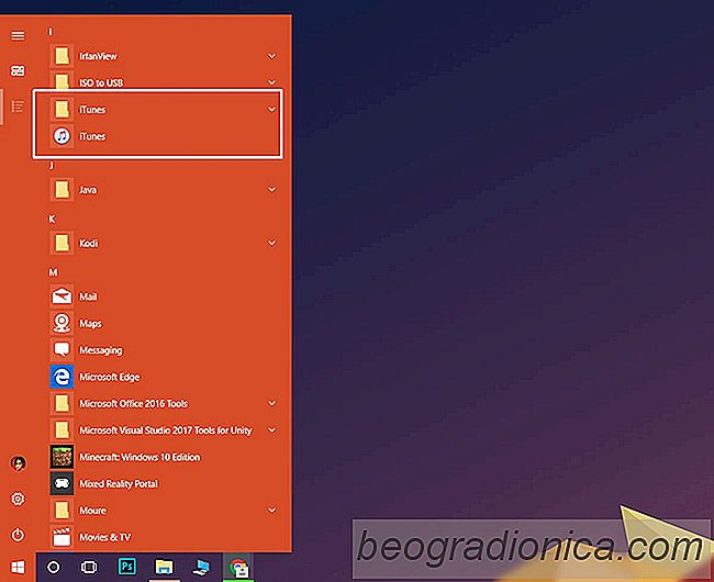 Přidání aplikace do všech aplikací v nabídce Start v systému Windows 10