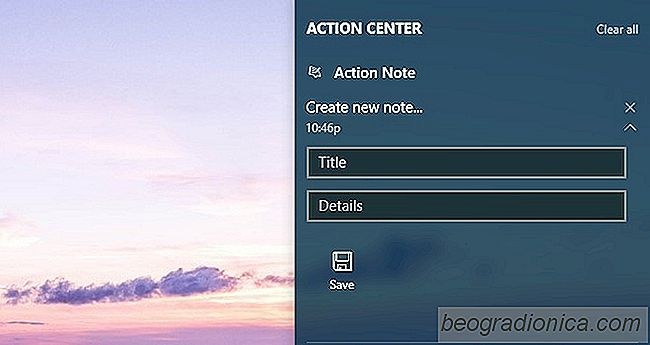 Notities maken vanuit het Action Center in Windows 10