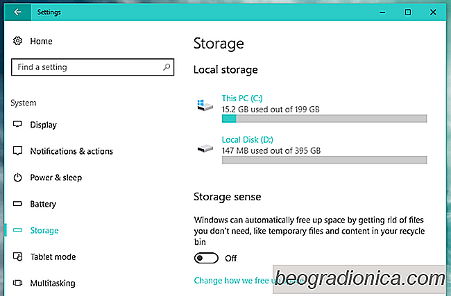 Freigeben von Speicherplatz mit Storage Sense in Windows 10