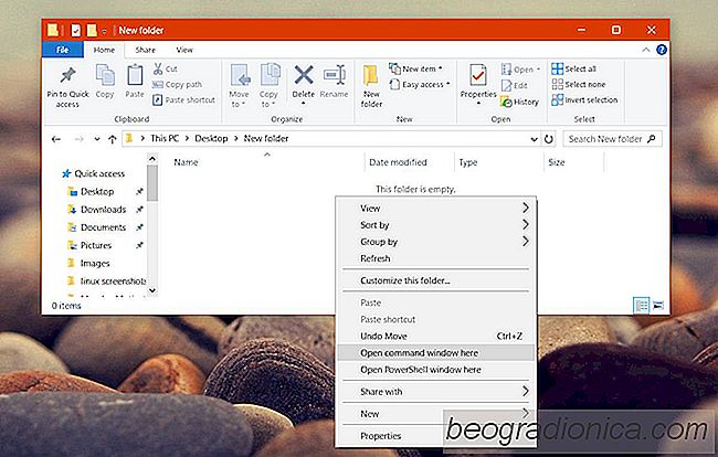 Come ottenere 'Apri finestra di comando qui' Opzione In Explorer in Windows 10