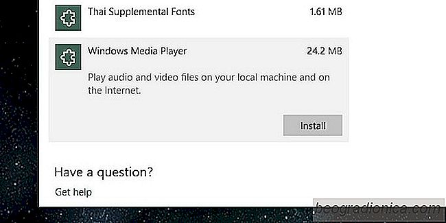 Windows Media Player downloaden in de update voor herfstmakers - Windows 10