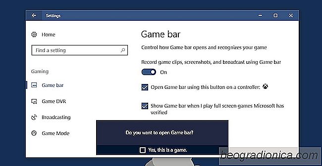 Cómo desactivar la barra de juegos en Windows 10