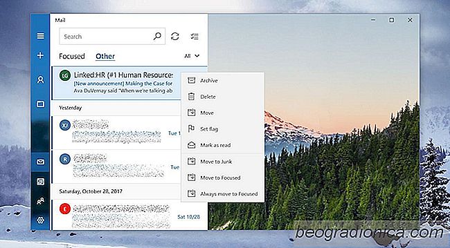 Flyt en besked til den fokuserede indbakke i mail i Windows 10