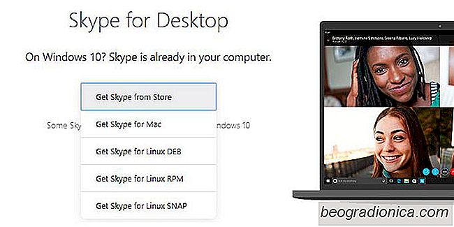 Onde o aplicativo do Skype Desktop para Windows 10 Go?